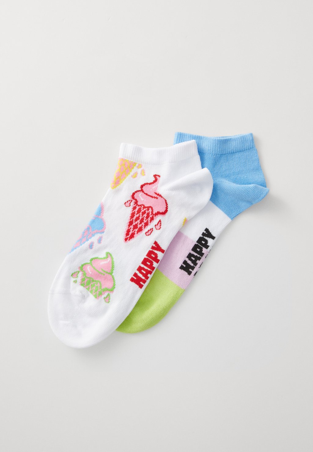 

Носки ICE CREAM & STRIPE LOW SOCKS UNISEX 2 PACK Happy Socks, мультиколор