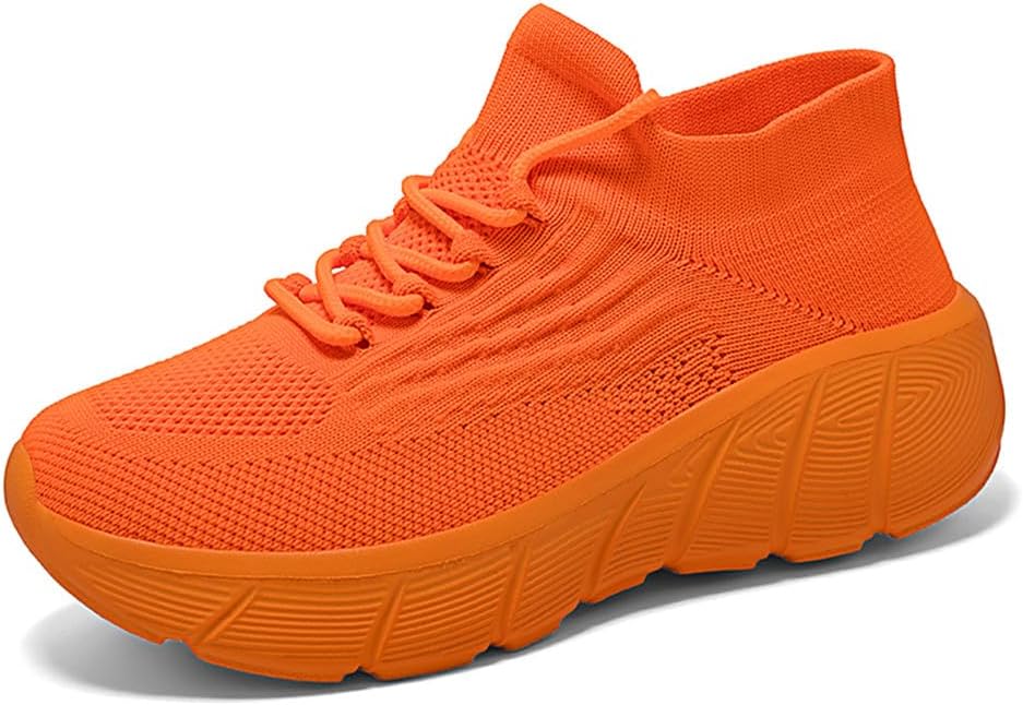 

LEADER SHOW Мужские кроссовки слипоны для ходьбы, дышащие, легкие, нескользящие, сетчатые для спортзала, оранжевый