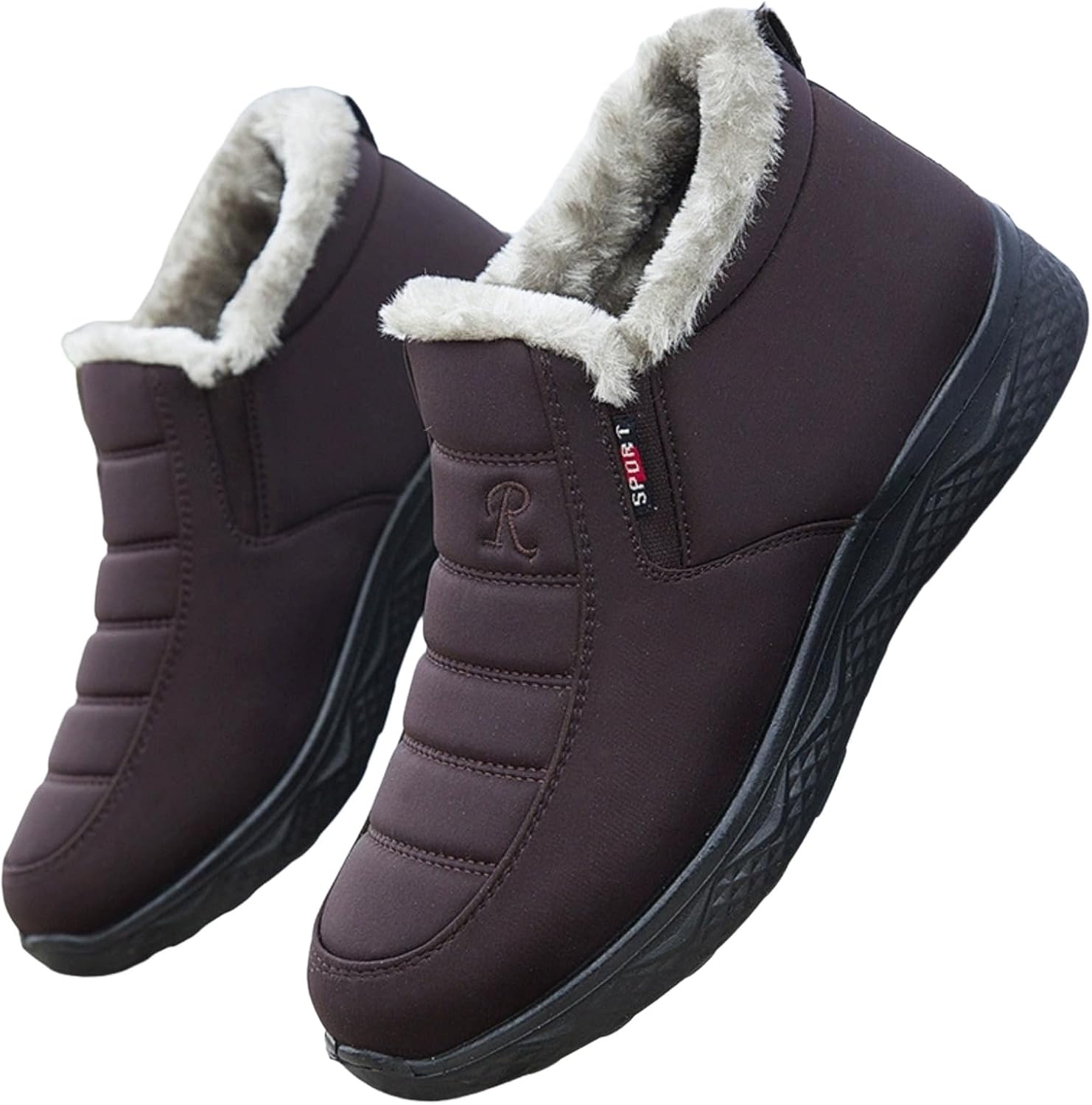 

Зимние ботинки для женщин и мужчин с теплой меховой подкладкой, на молнии, ботильоны до щиколотки, пушистые, водонепроницаемые, противоскользящие, для прогулок, с круглым носком, удобная обувь для улицы, унисекс Generic, Multicolor 05