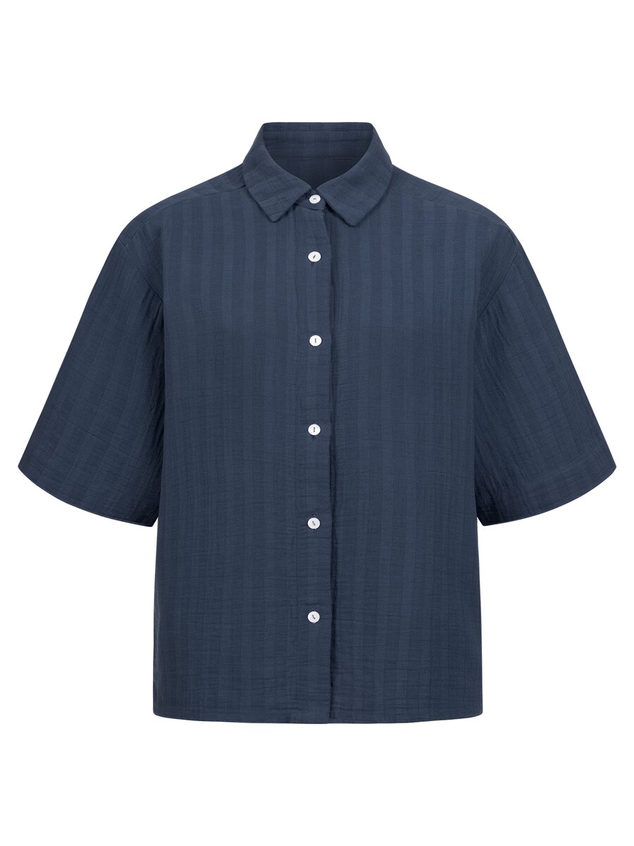 

Рубашка на пуговицах классического кроя Erlich Textil, темно-синий