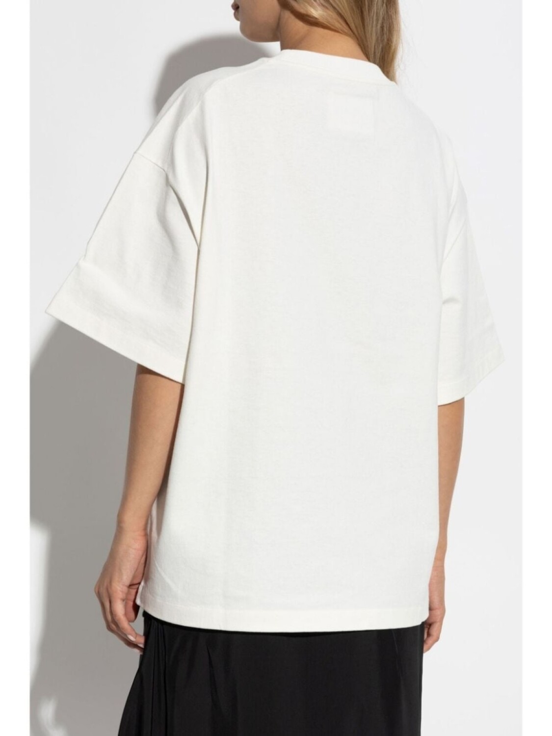 Jil Sander хлопковая футболка с логотипом, белый — фото 4