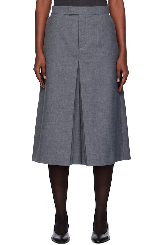 

Ao Yes Серые плиссированные брюки-кюлоты