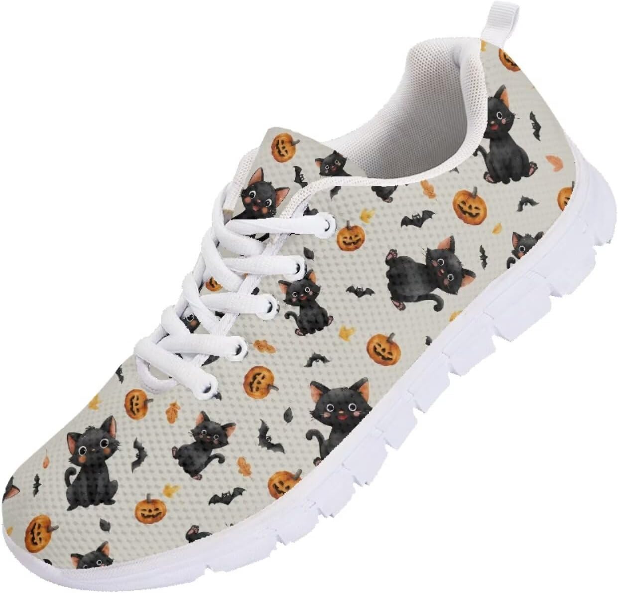 

Кроссовки Forchrinse для мужчин и женщин, Хэллоуин, легкие спортивные с шнуровкой, черный