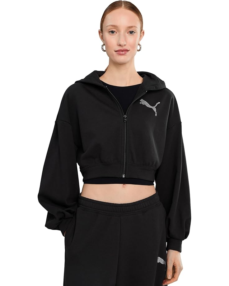 

Женский укороченный худи PUMA Essentials Graphics Bedazzled, Puma Black