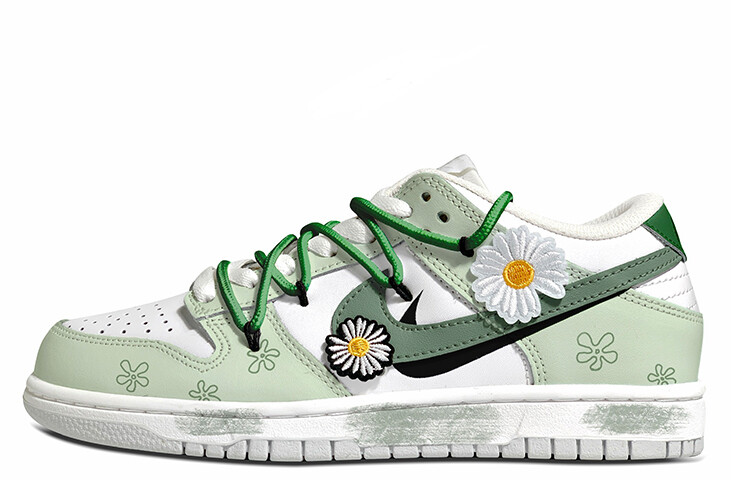 

Кроссовки для скейтбординга Dunk мужские с низким верхом белый/зеленый Nike
