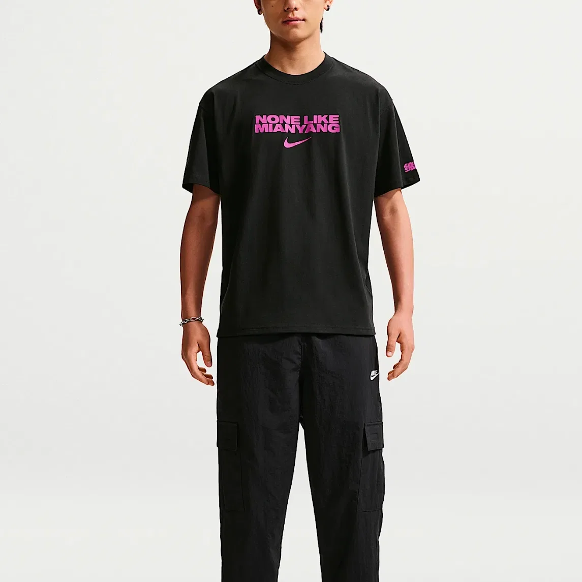 Футболка Nike CHBL Mianyang для мужчин, черная — фото 4