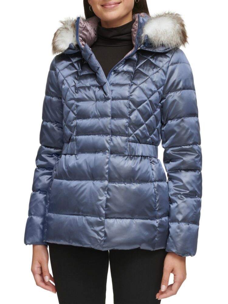

Пуховик из искусственного меха Kenneth Cole, цвет Lake Blue
