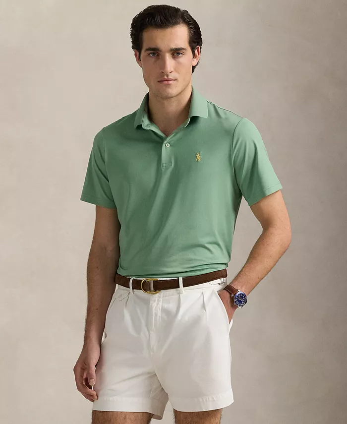 

Мужская классическая поло из функциональной ткани Polo Ralph Lauren, синий