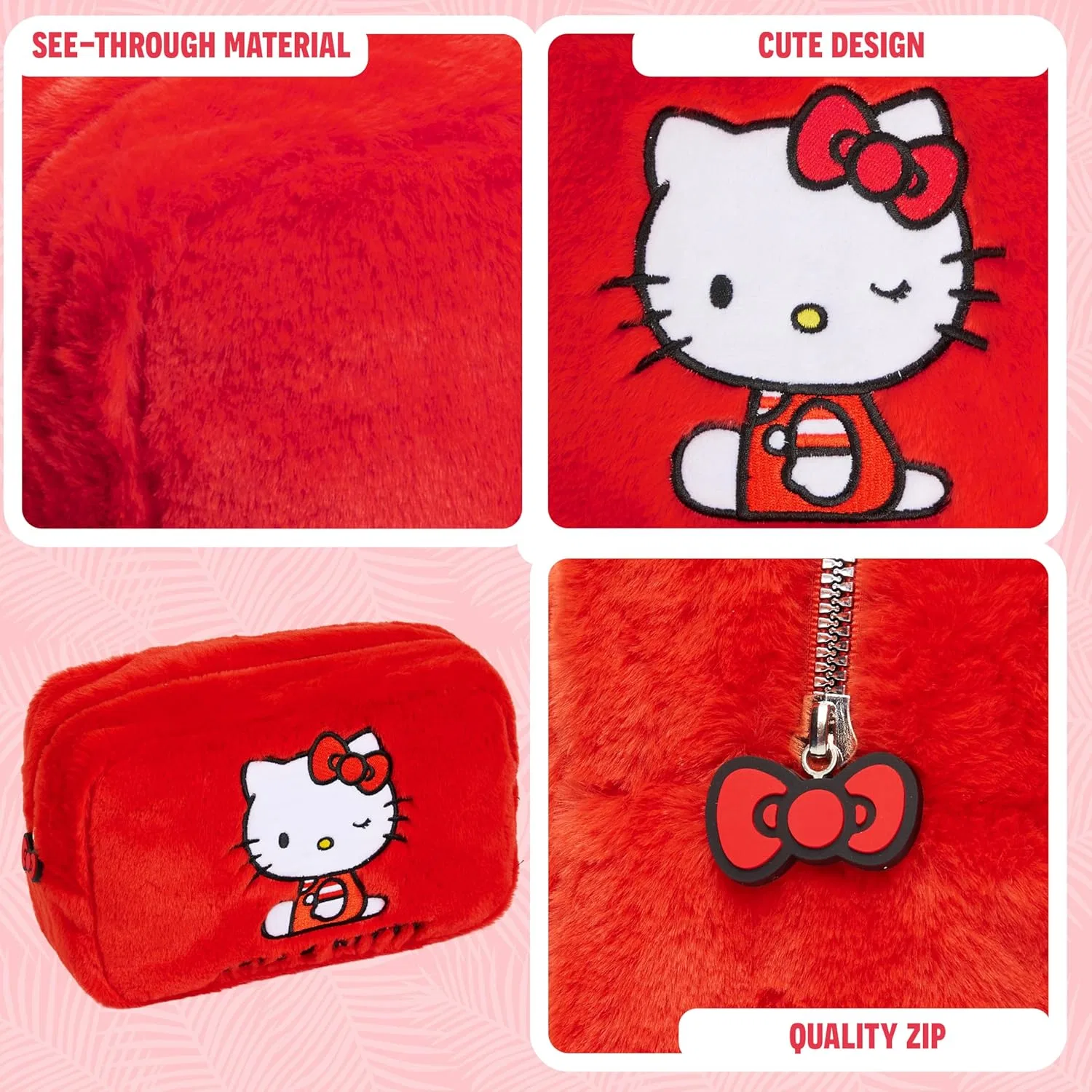 Пушистая косметичка с молнией «Hello Kitty» Hello Kitty — фото 4