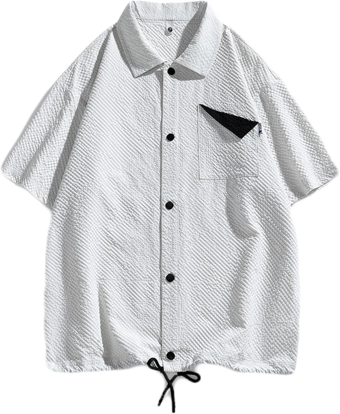 

Футболка мужская Y2k лето 2024 однотонная с пуговицами