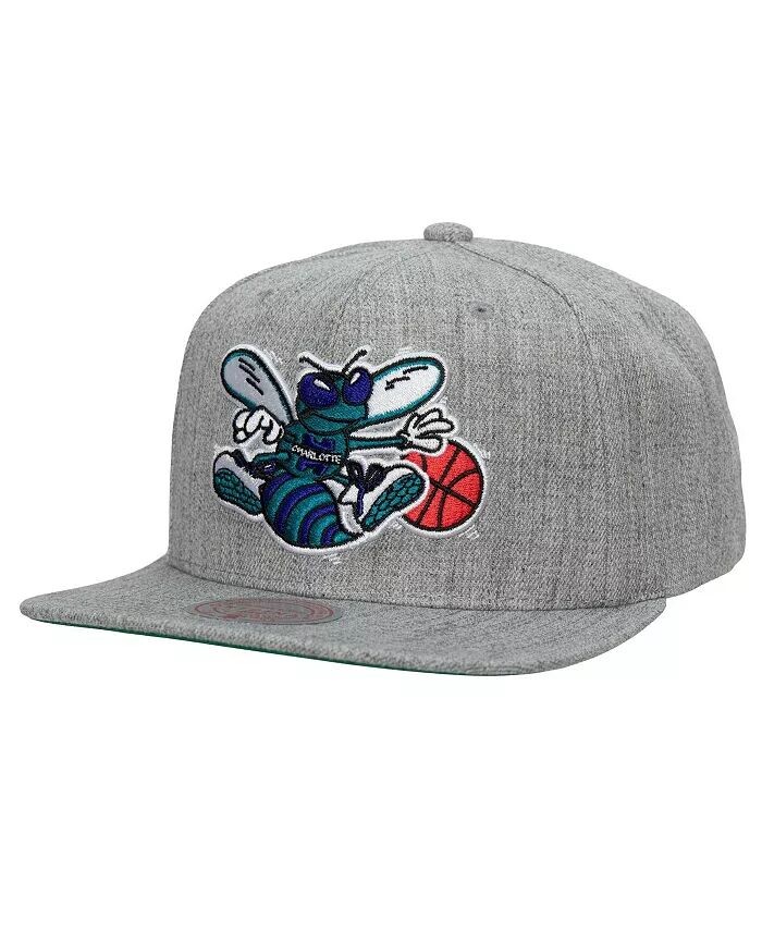 

Мужская кепка Snapback Charlotte Hornets Hardwood Classics 2.0 серо-хизерового цвета Mitchell & Ness, серый