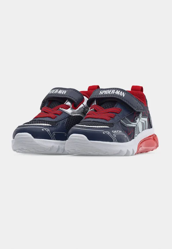 Светящиеся кроссовки marvel spiderman ciberdron boy Geox, Navy/Red — фото 3