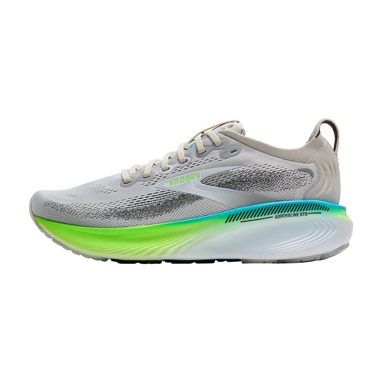 Кроссовки для бега Brooks Adrenaline GTS 25 (мужские), Oyster/Green Gecko/Blue — фото 2