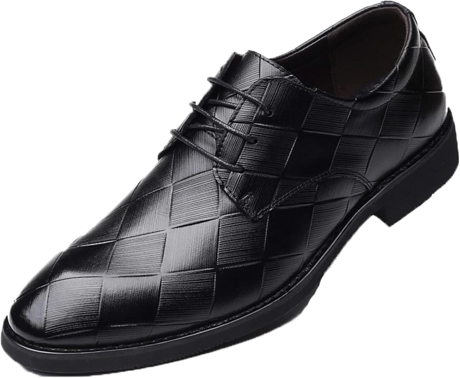 

Мужские свадебные оксфорды для молодежи, повседневные офисные туфли на шнуровке Generic, черный