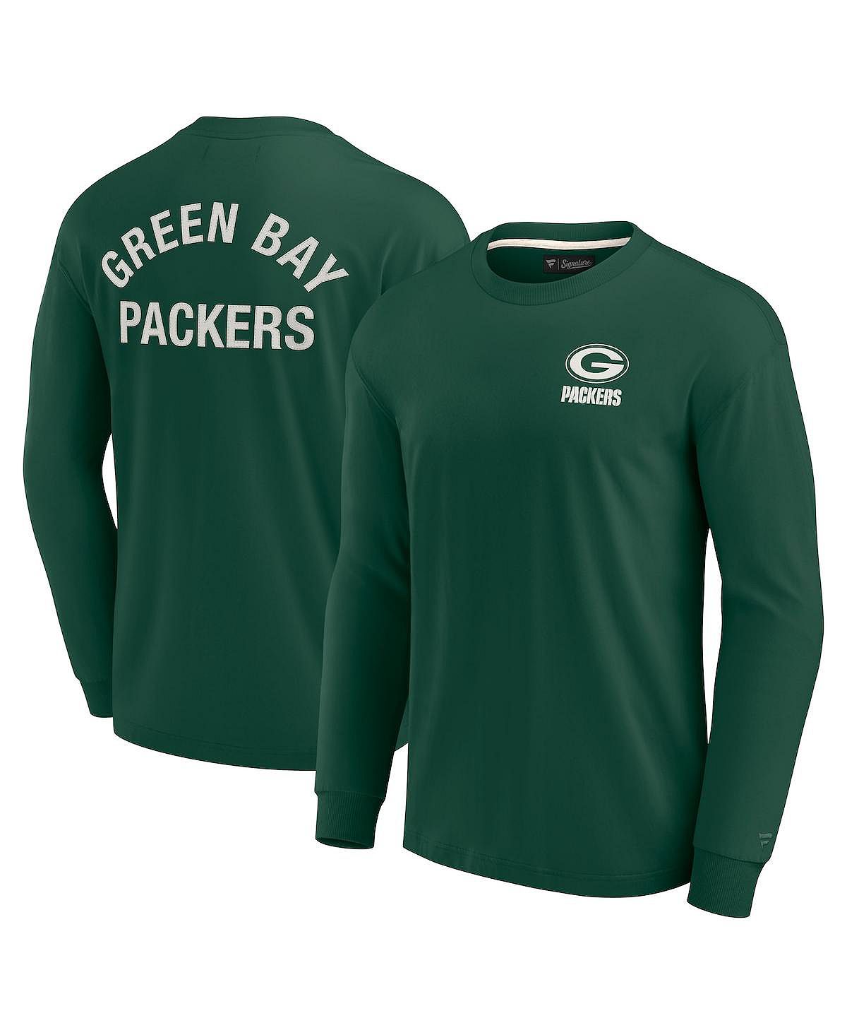 

Мужская и женская зеленая супермягкая футболка с длинным рукавом Green Bay Packers Fanatics Signature, Зеленый, Мужская и женская зеленая супермягкая футболка с длинным рукавом Green Bay Packers Fanatics Signature