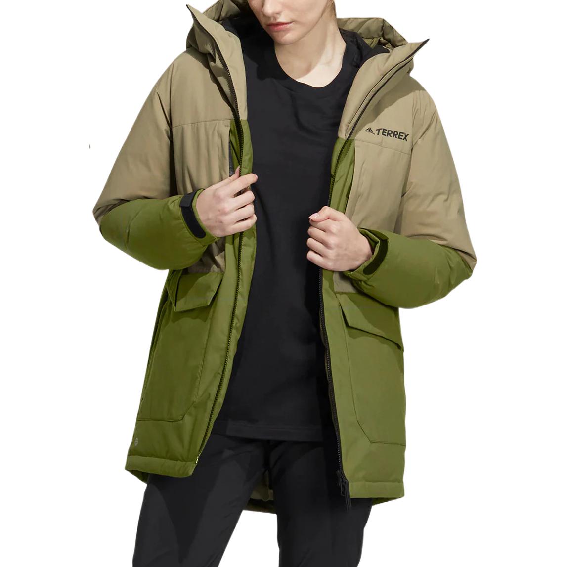 Пуховик Unisex Темный Оливково-Зеленый Adidas — фото 4