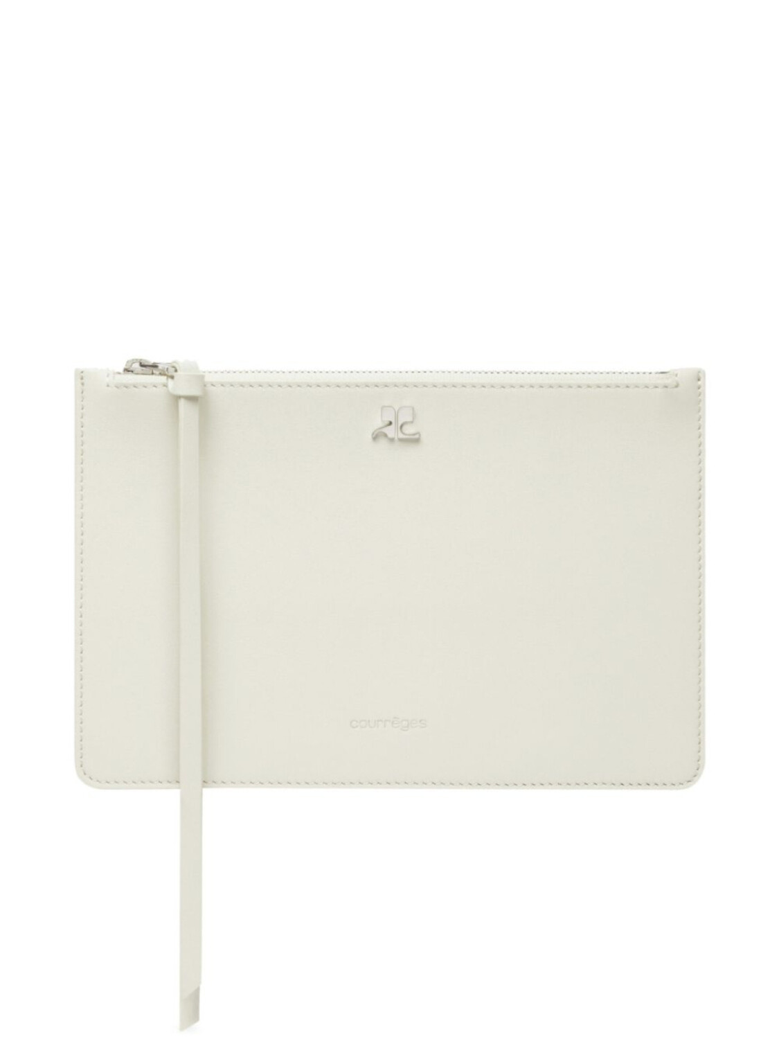 

Courrèges кожаный клатч AC, нейтральный цвет