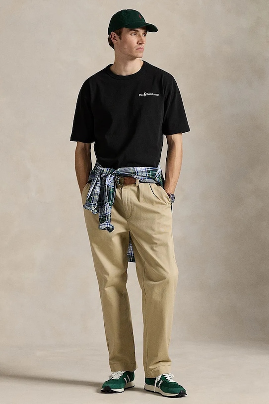 Хлопковая футболка Tee Polo Ralph Lauren, черный — фото 3