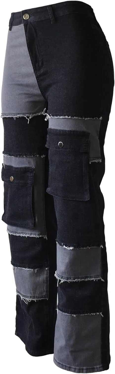 

Aodrusa рваные широкие джинсы для женщин