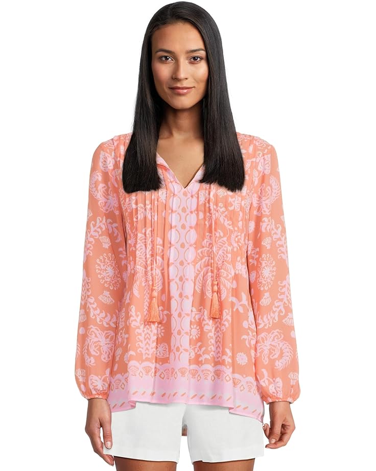 

Лонгслив Lilly Pulitzer Marilina Long, цвет Papaya Breezy Palm Engineered Tunic