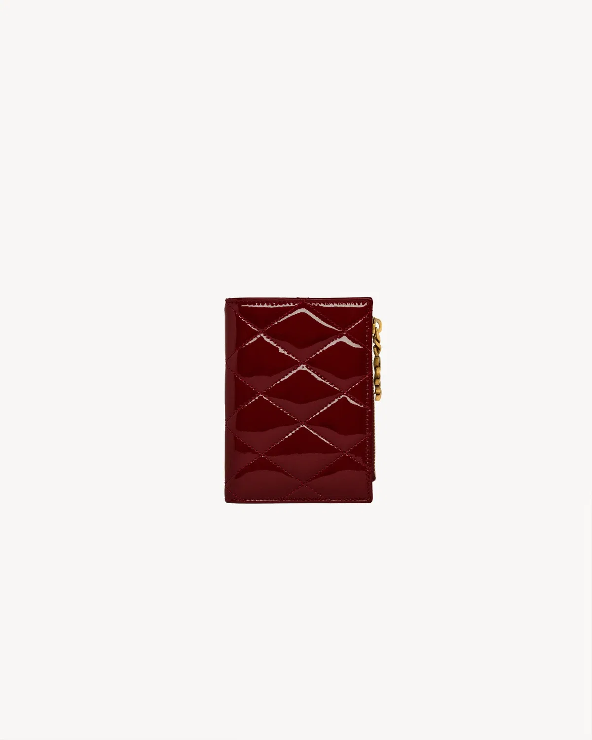Складной кошелек CASSANDRE BIJOU из лаковой кожи SAINT LAURENT, красный