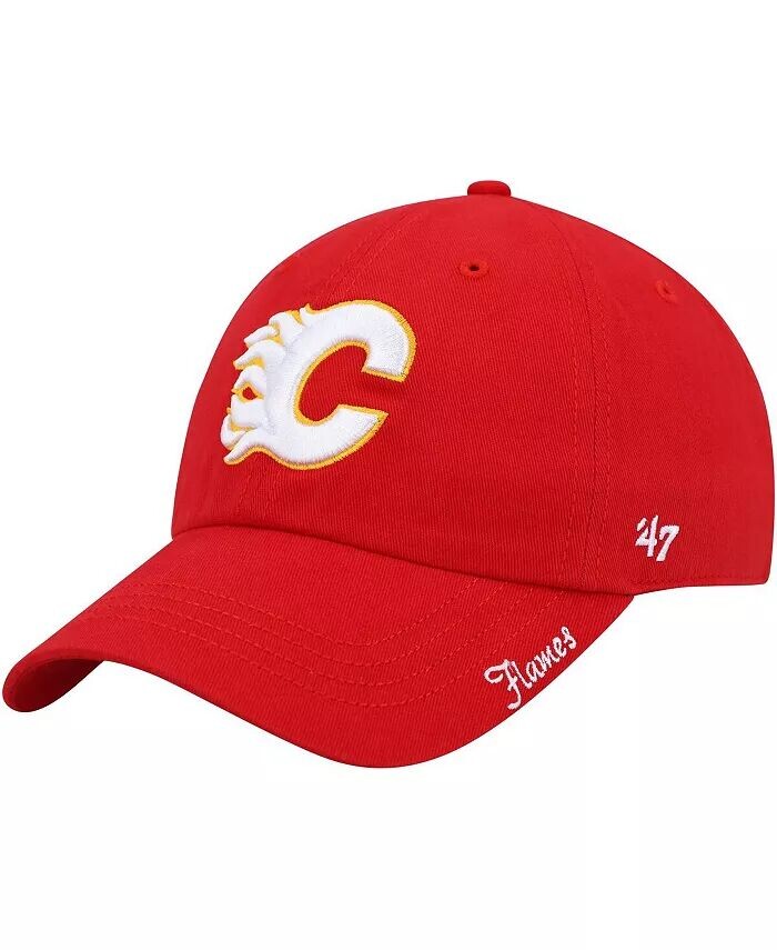 

Женская красная шапка Calgary Flames Team Miata Clean Up Adjustable '47 Brand