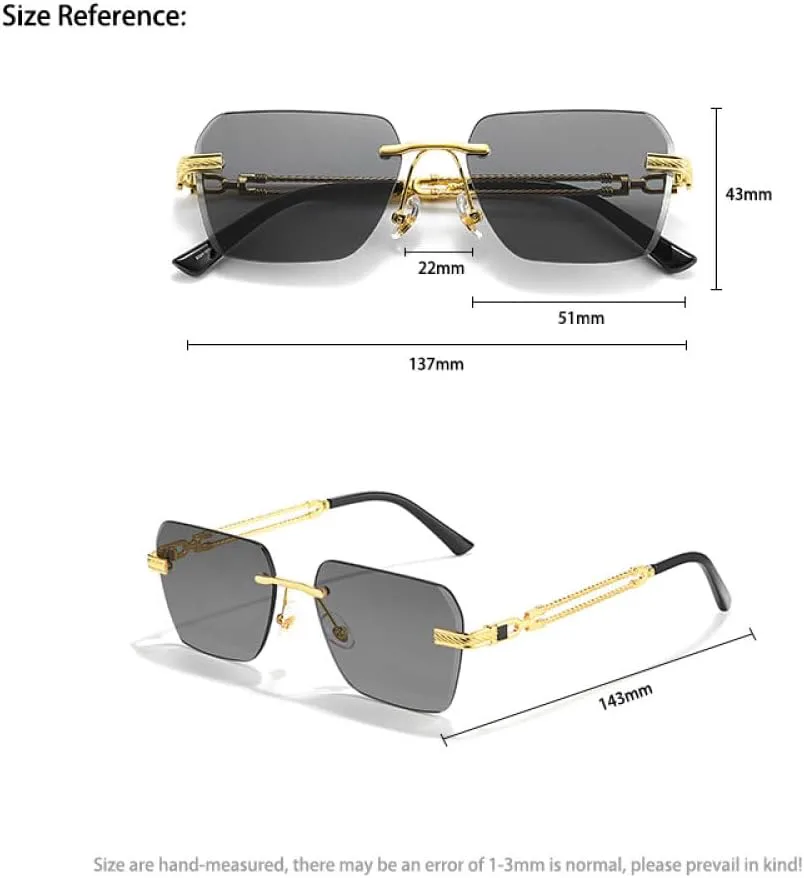 

Солнцезащитные очки MUTYNE для мужчин, квадратная металлическая оправа, женские очки для путешествий, вечеринок, деловых встреч, защита от ультрафиолета UV400, C02