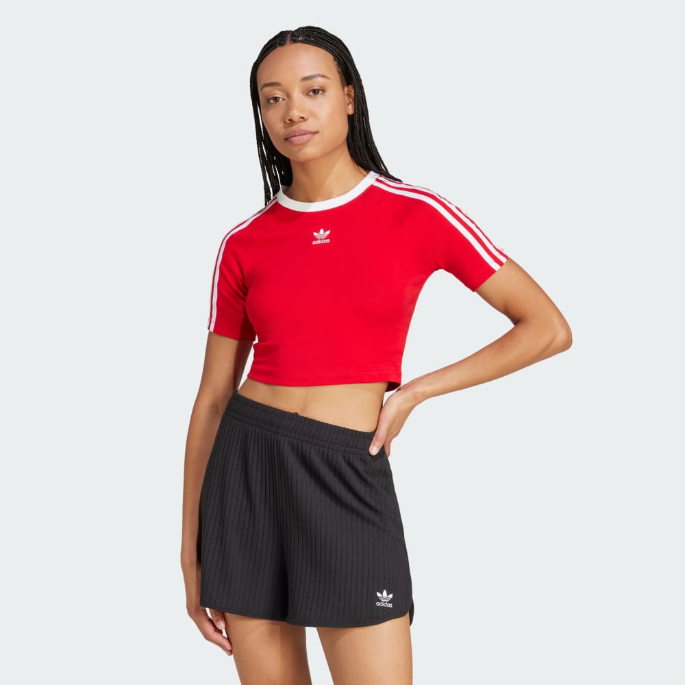 

Футболка Adidas 3-Stripes Baby Tee, цвет Better Scarlet/White