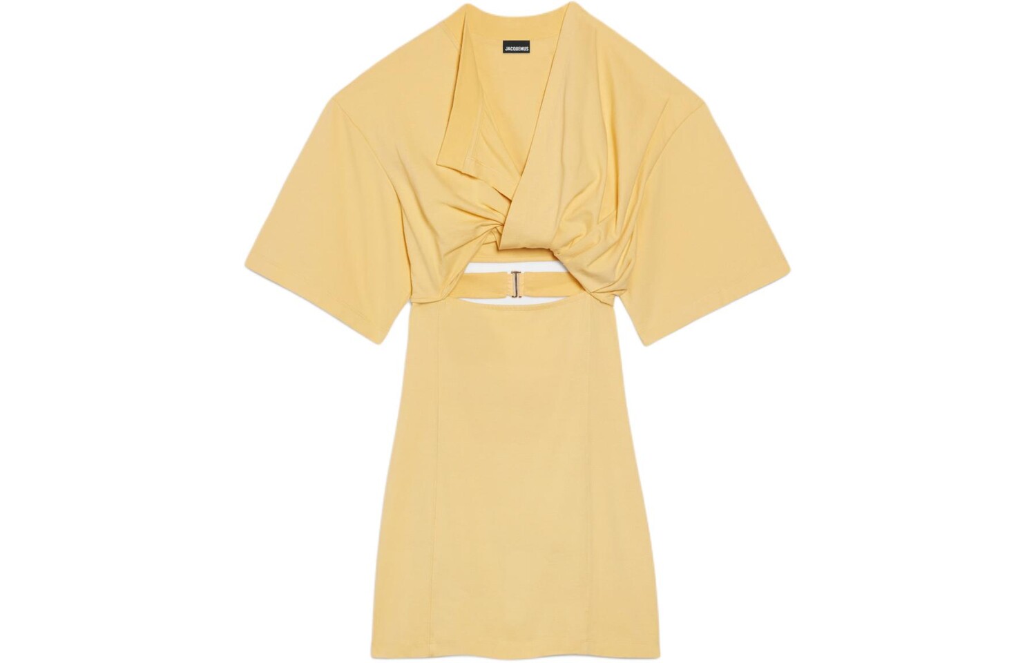 

Платье с короткими рукавами женское желтое Jacquemus