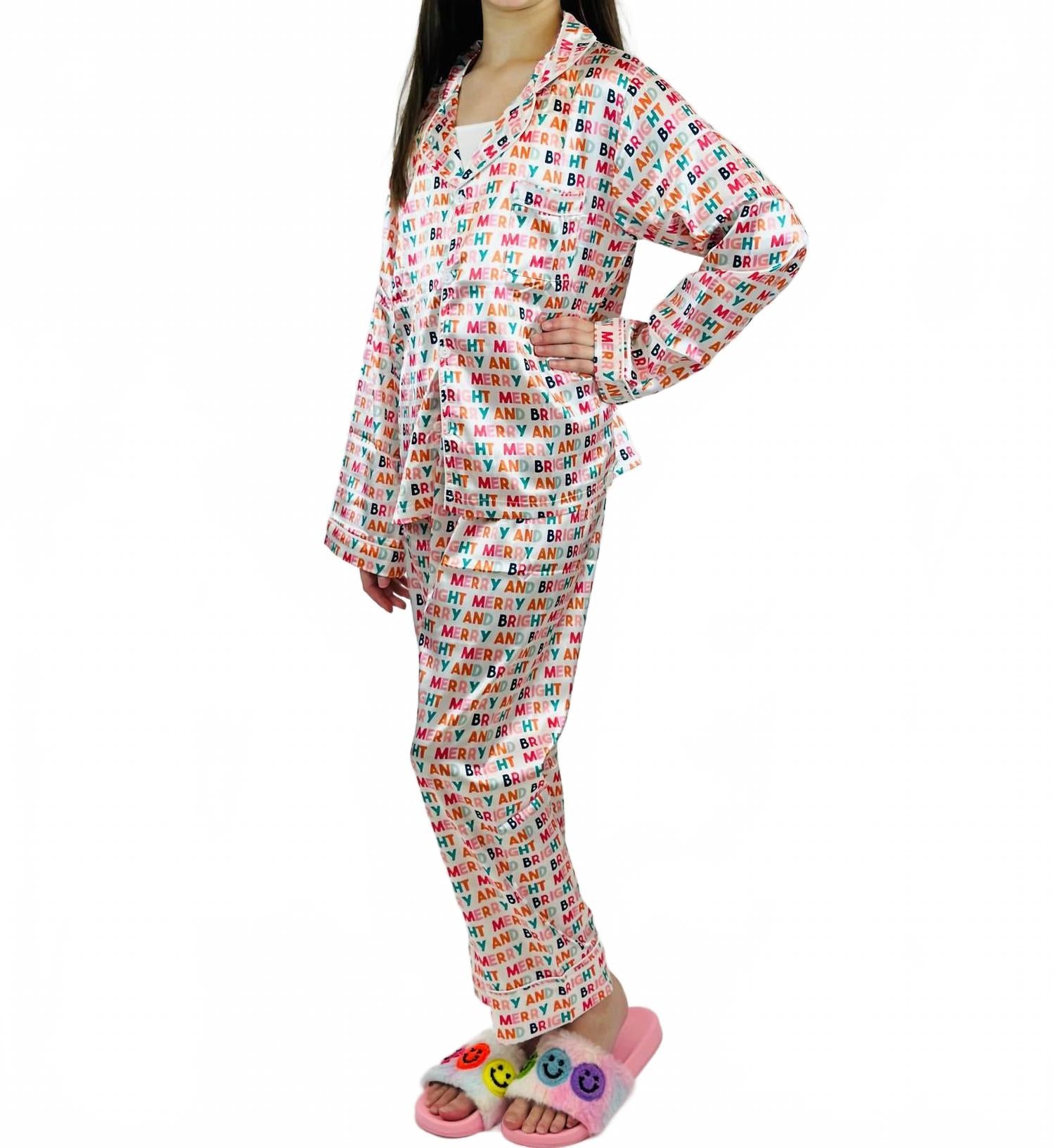 

Пижамный комплект Merry & Bright Loungewear для девочек, разноцветный Tweenstyle, мультиколор