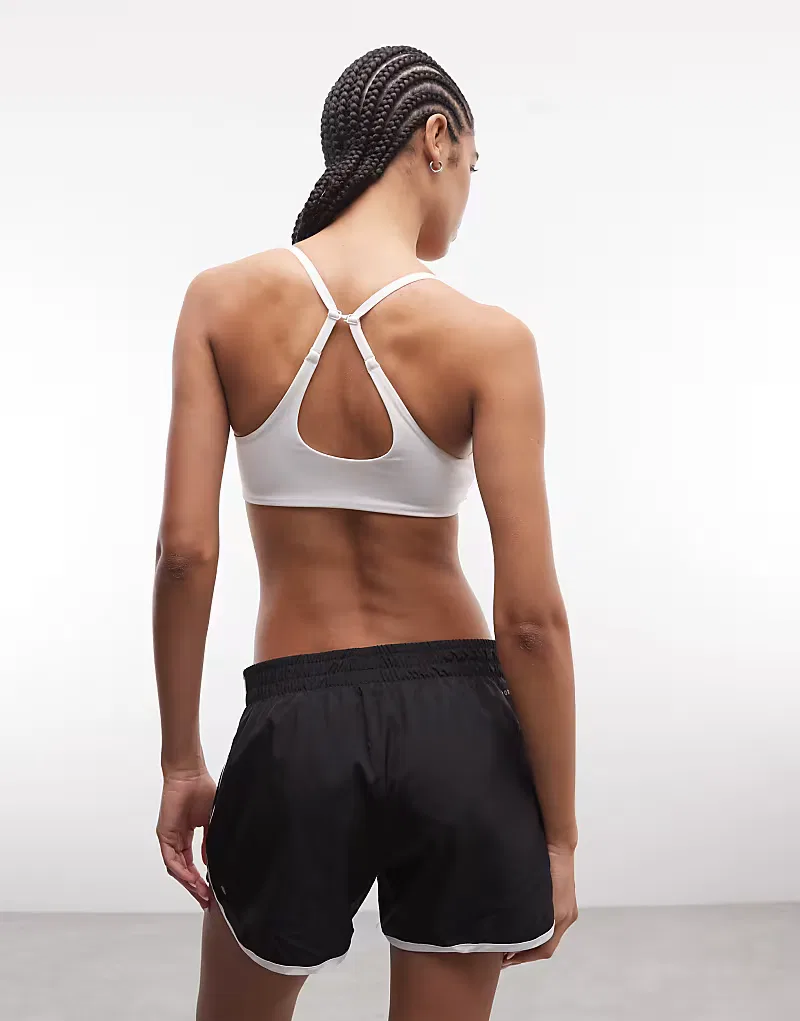 Спортивный бюстгальтер Adidas Performance Training Optime Essentials с легкой поддержкой, белый — фото 4
