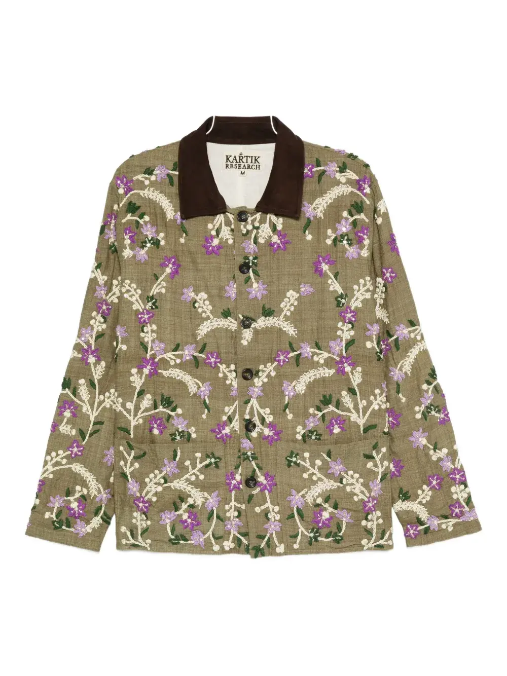

Куртка с цветочной вышивкой Kartik Research, зеленый
