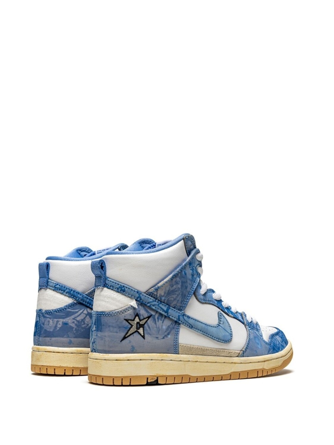 Высокие кроссовки SB Dunk Nike, белый — фото 3