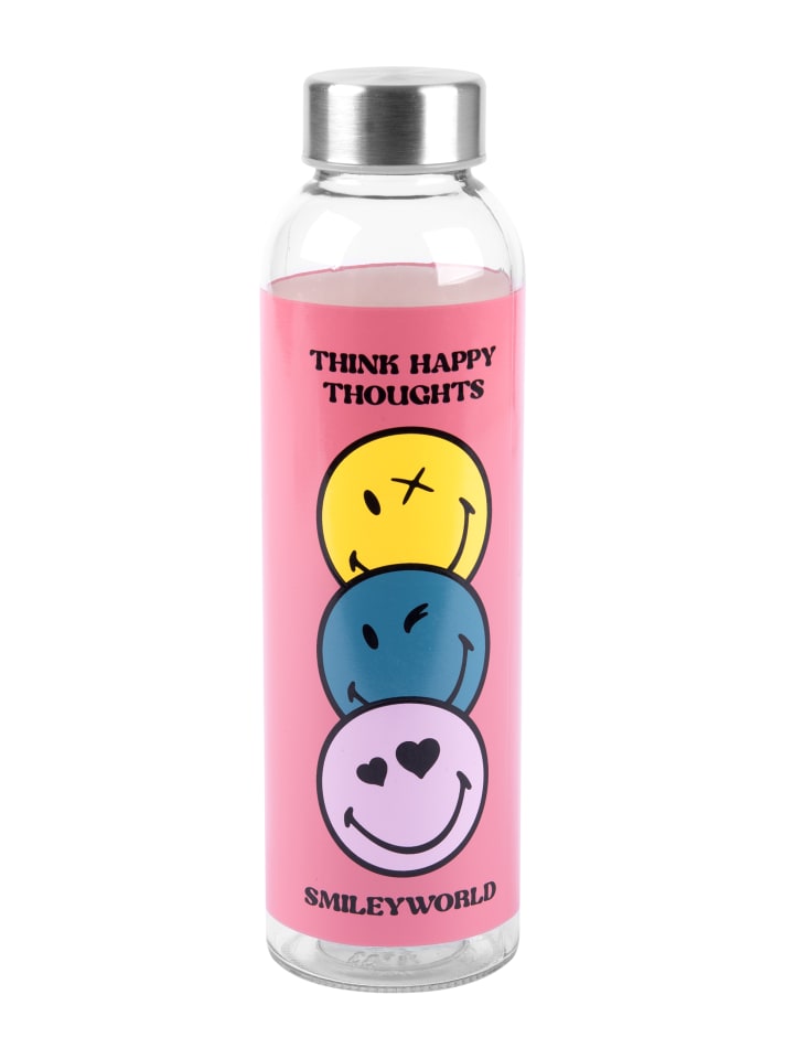 

Smiley World Стеклянная бутылка для воды Smileyworld, 500 мл, розового цвета