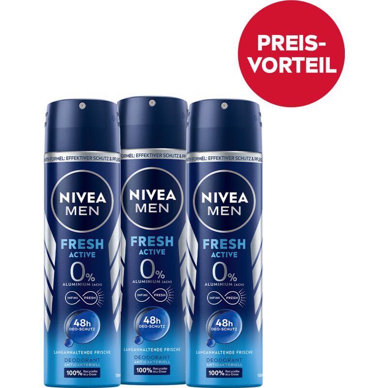 

Дезодорант-спрей Fresh Active набор значений NIVEA, 450 ml