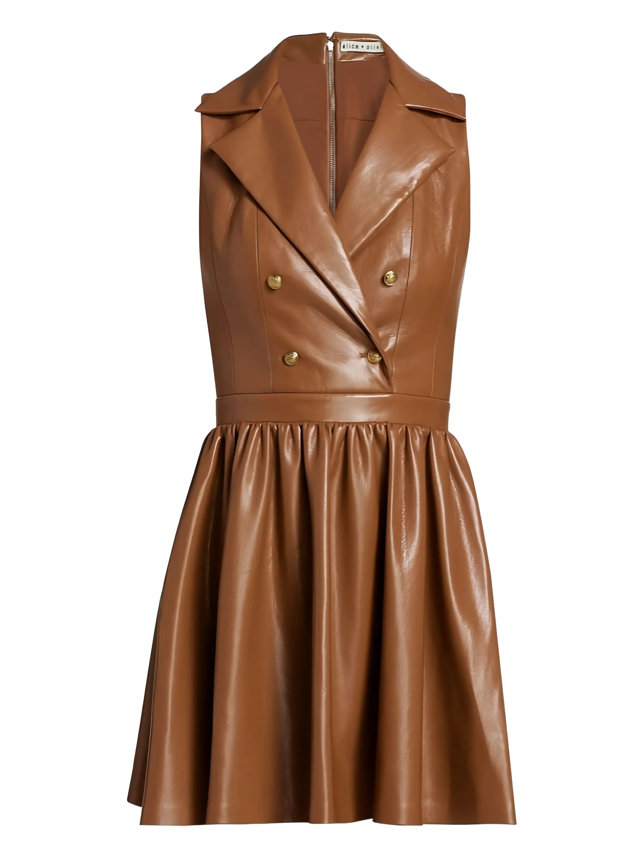 

Двубортное платье мини Emmy Alice + Olivia, коричневый