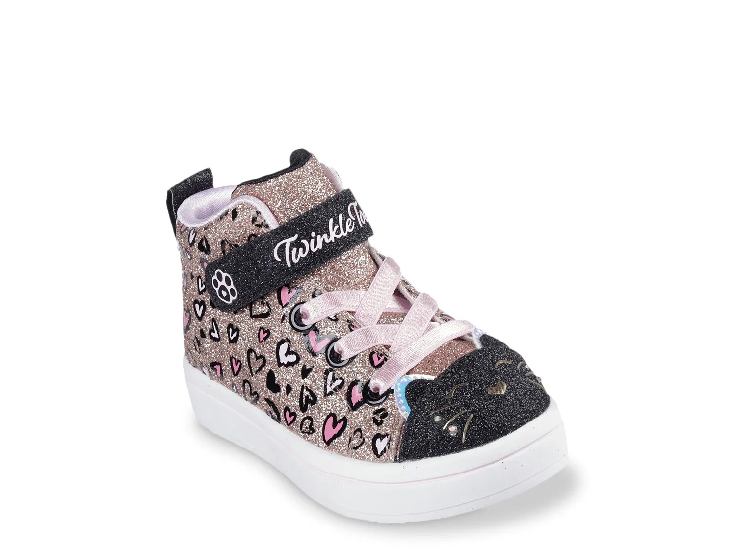 

Кроссовки Skechers Twinkle Toes Twi-Lites 2.0 Kitty Cutie Light-Up Sneaker - Kids', черный/золотой
