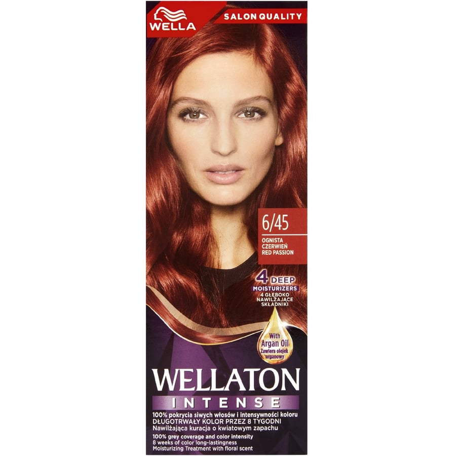 

Интенсивная крем-краска Wellaton Огненно-красный 6/45