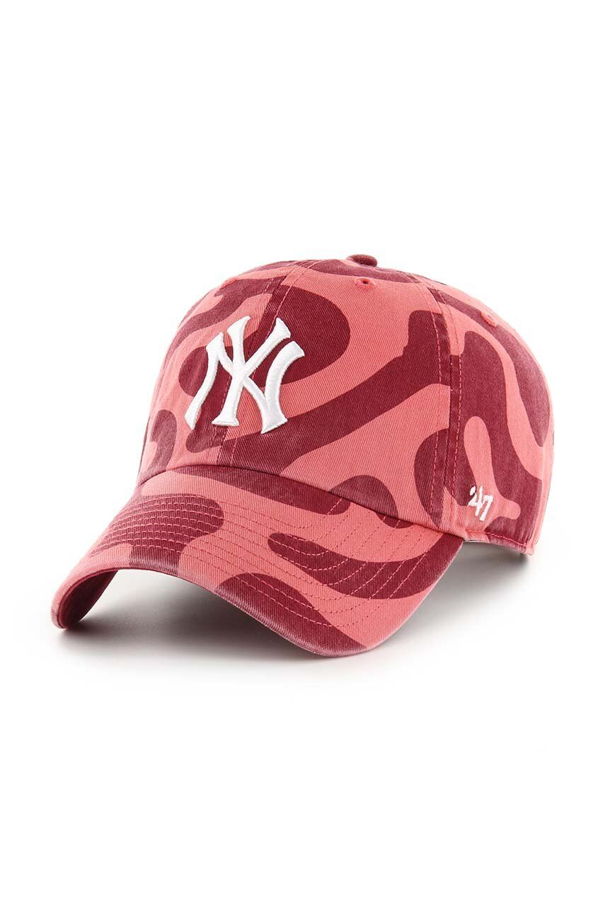 

Хлопковая бейсболка 47 бренда MLB New York Yankees 47 Brand, красный