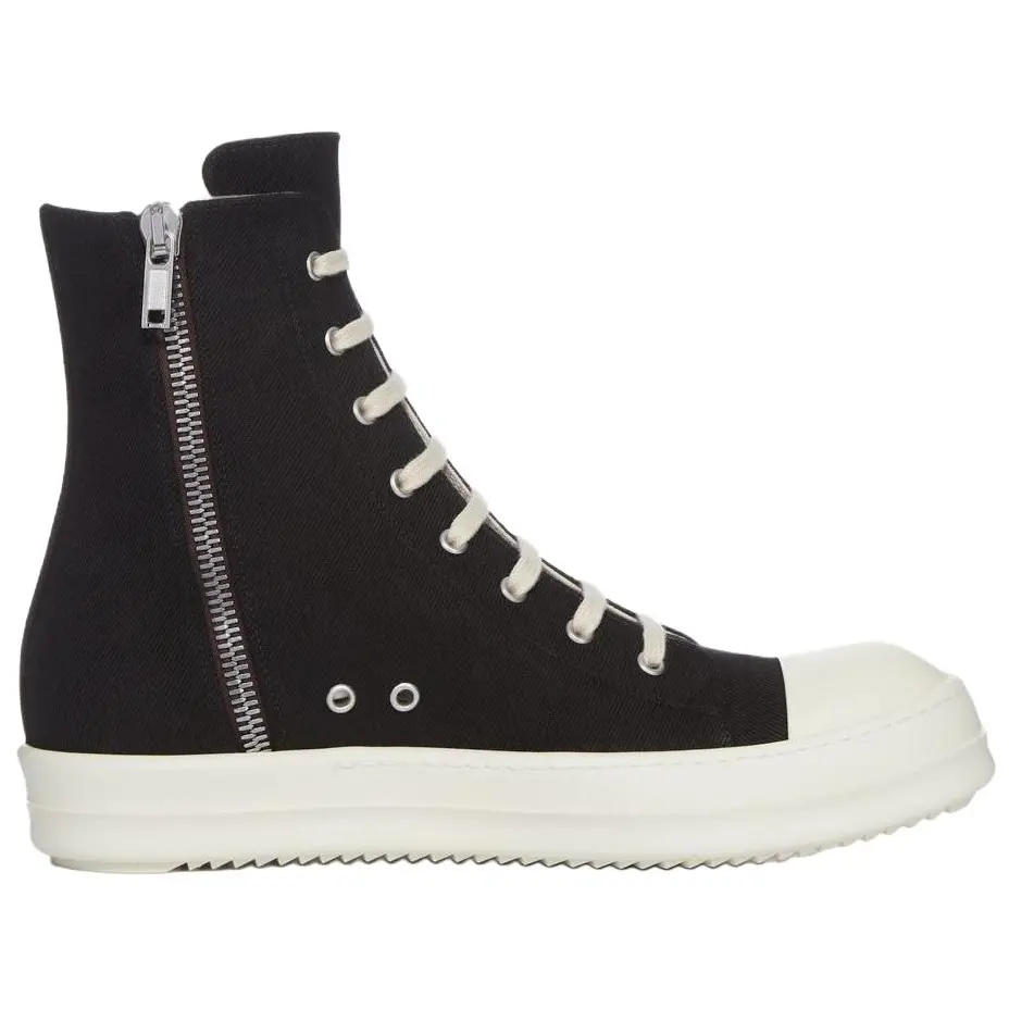 Конверсы высокие матерчатые мужские Rick Owens DRKSHDW, черный — фото 3