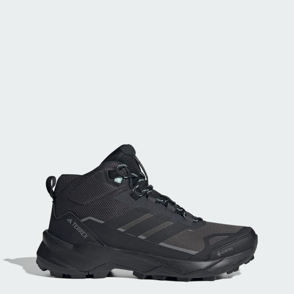 Ботинки Adidas Terrex Skychaser AX5 Mid GORE-TEX Hiking Shoes, цвет Carbon/Core Black/Semi Flash Aqua
