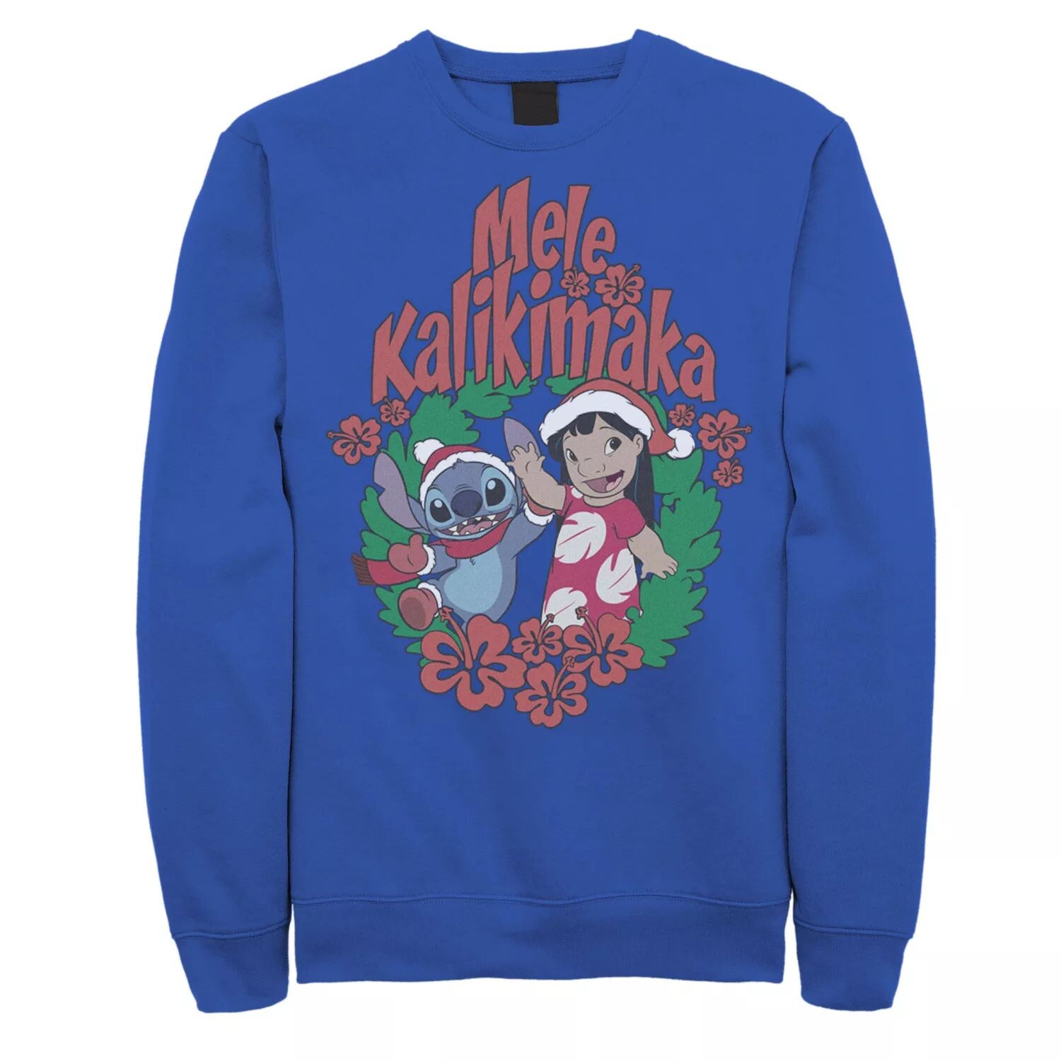 

Мужской свитшот с венком Disney Lilo & Stitch Christmas Mele Kalikimaka Licensed Character