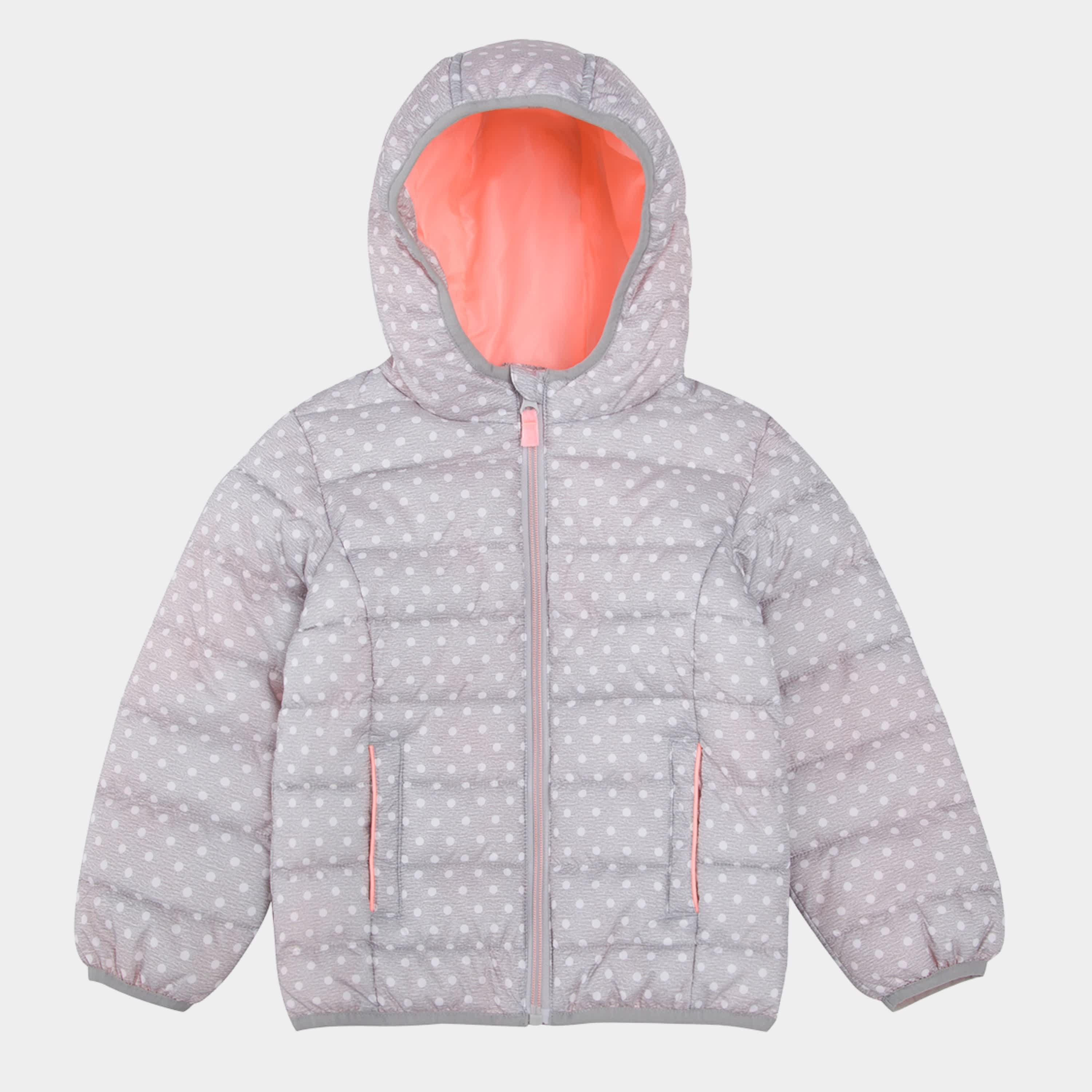 

Легкая зимняя куртка-пуховик Rokka&Rolla для маленьких девочек, светло-серый