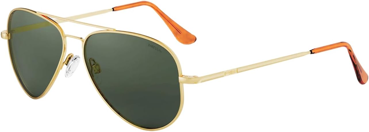 

Солнцезащитные очки-авиаторы Randolph Eyewear Concorde для мужчин и женщин – неполяризованные и поляризованные, рассчитанные на длительное использование Randolph Engineering, 23k Gold / Agx Green