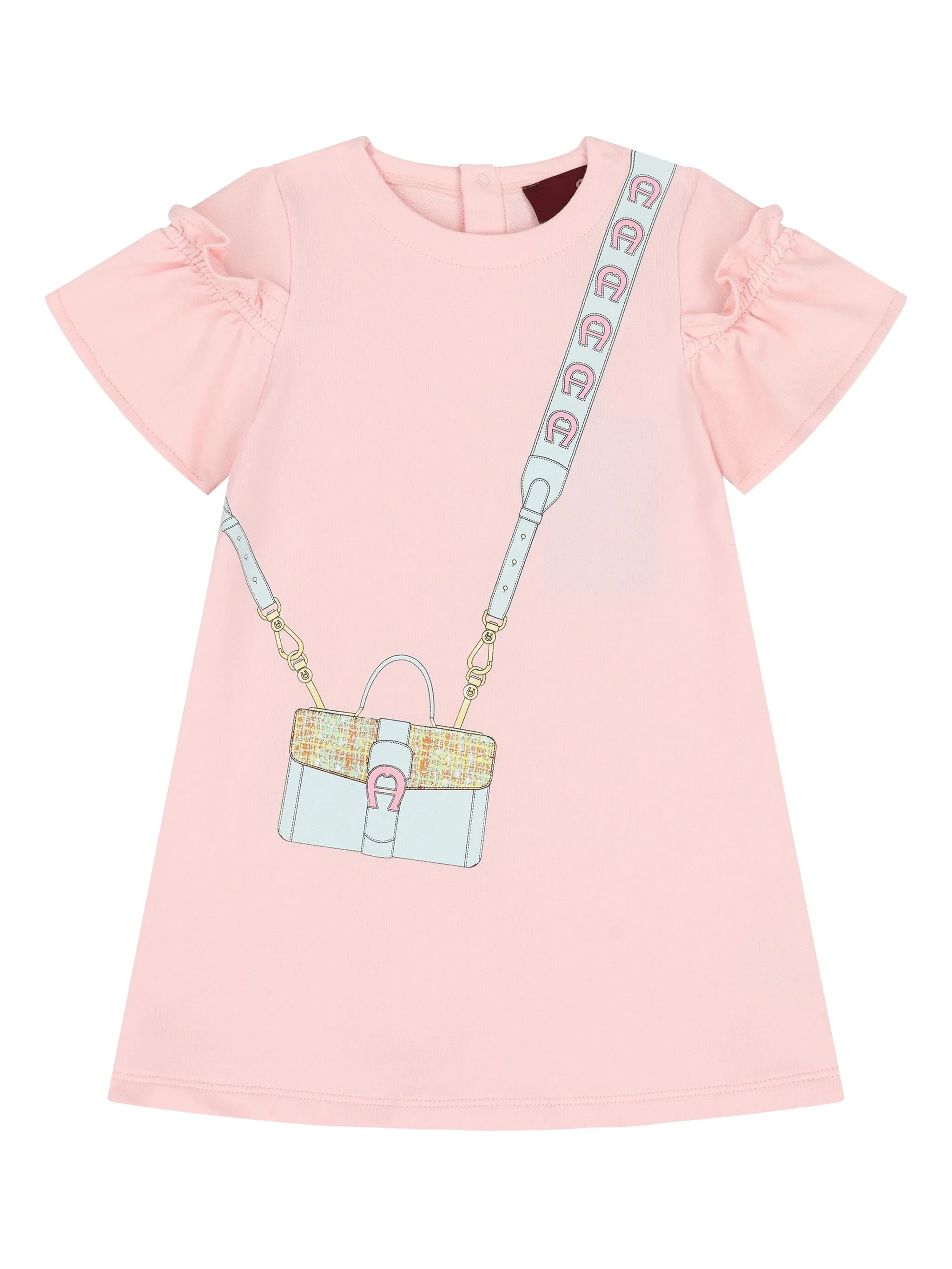 Платье с оборками и принтом Aigner Kids, розовый