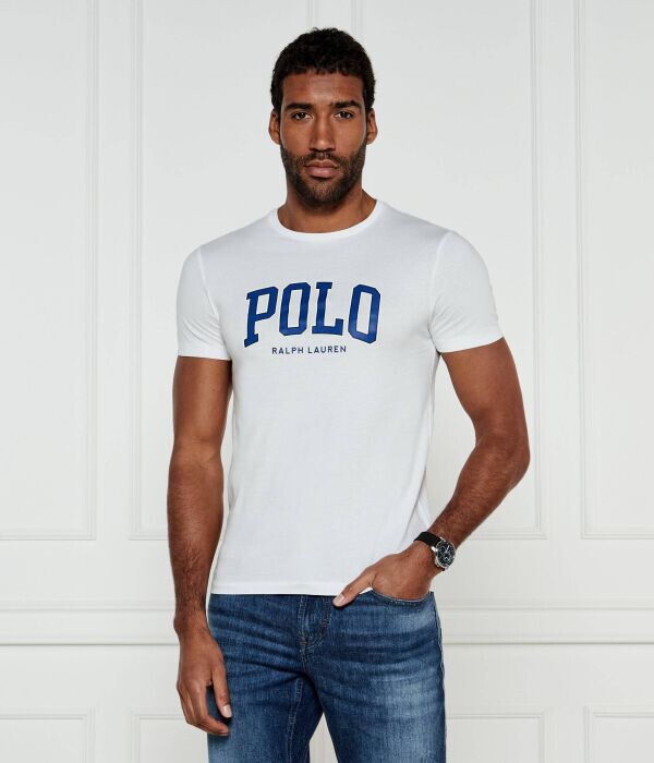 

Футболка мужская Polo Ralph Lauren облегающего кроя с логотипом бренда, белый