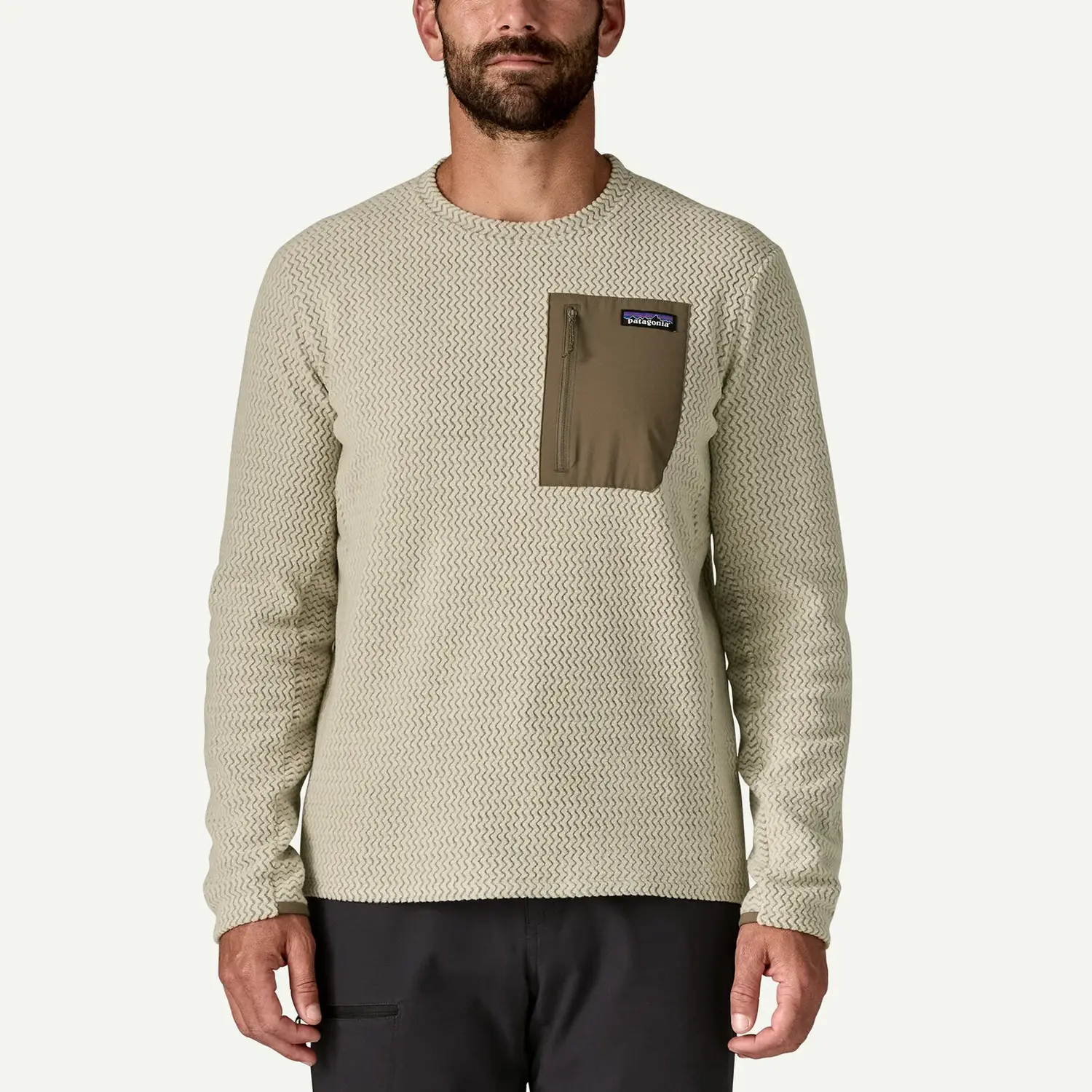 Футболка R1 FW25 Air Fleece мужская Patagonia, коричневый — фото 4