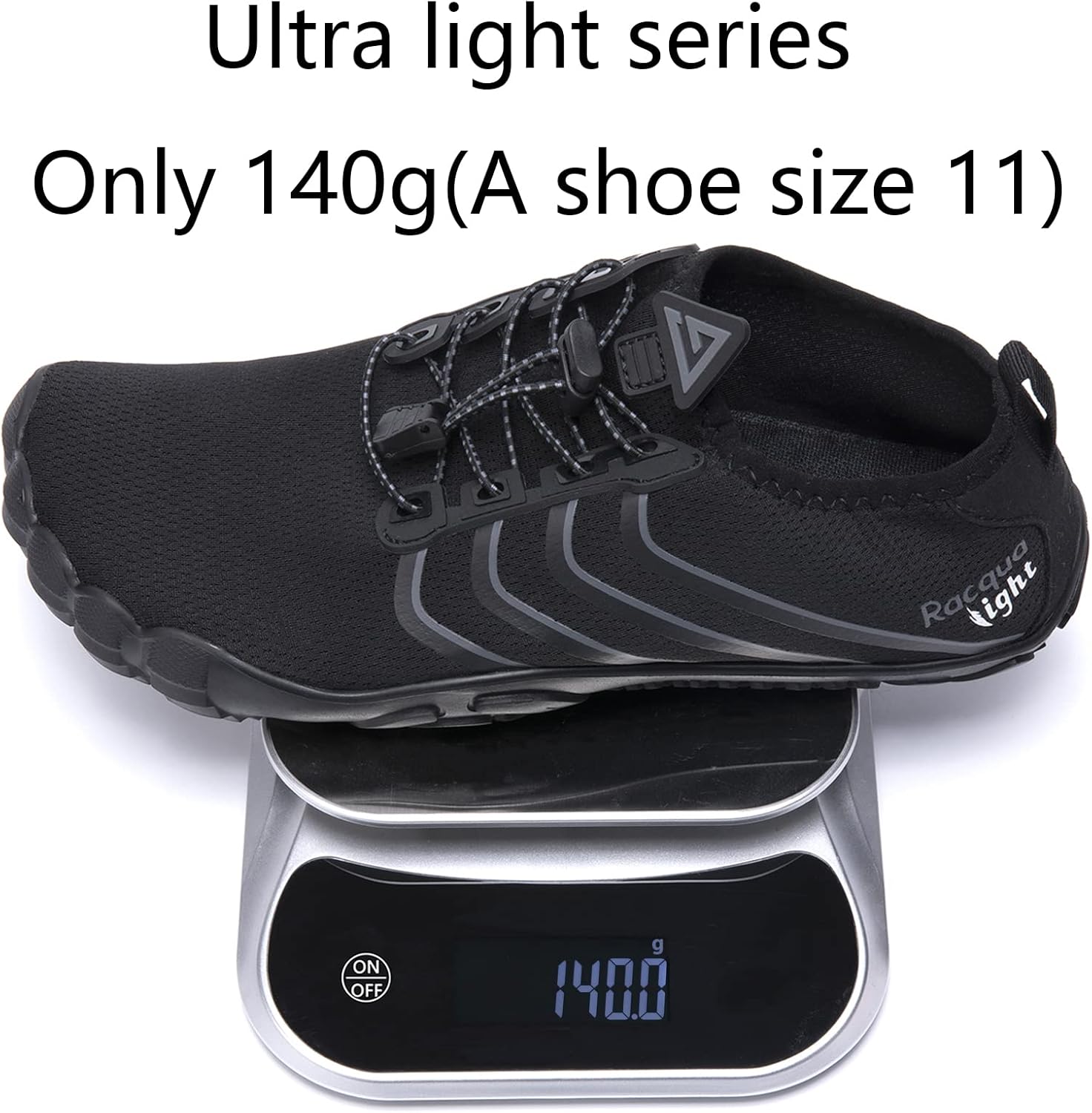 Кроссовки Racqua EVA Sole Ultra Light для мужчин и женщин, черный/серый — фото 2