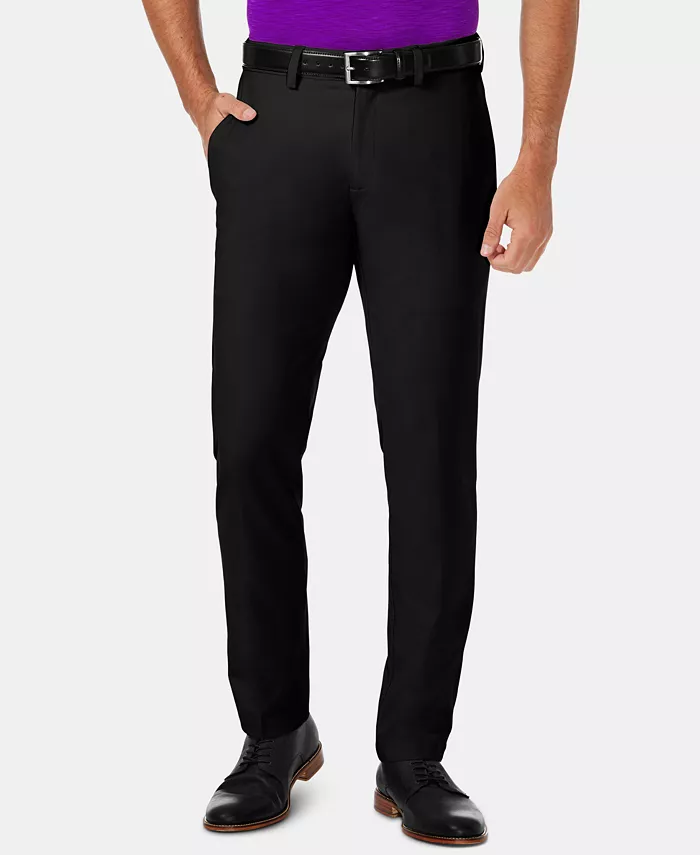 

Мужские брюки Cool 18 Pro Slim-Fit с 4-сторонней растяжимостью, отводом влаги и эффектом "не мнутся" Haggar, черный