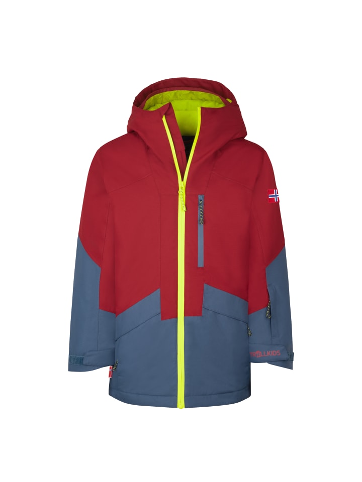 

Куртка для лыж/сноуборда Kongsberg карминно-красного цвета Trollkids